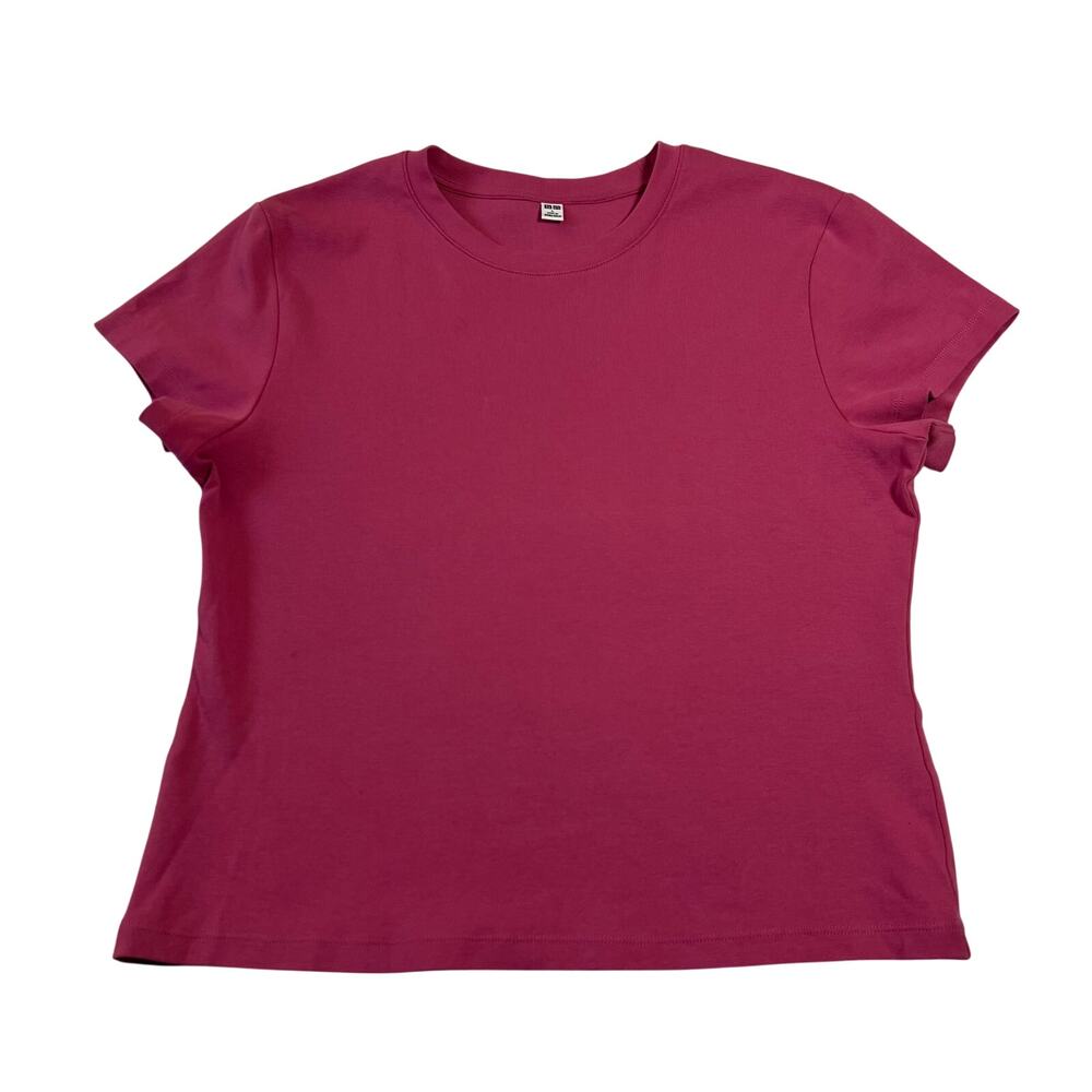 Uniqlo Crewneck Short Sleeve T-Shirt Size L Casual Cotton Colorful Stretch